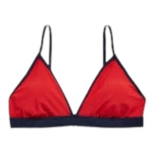 NWT! Old Navy Americana Two-Tone Red & Blue Triangle Bikini Top. Size Large.
